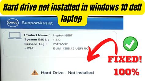 hard drive test failed disk not installed|fix hard drive not installed.